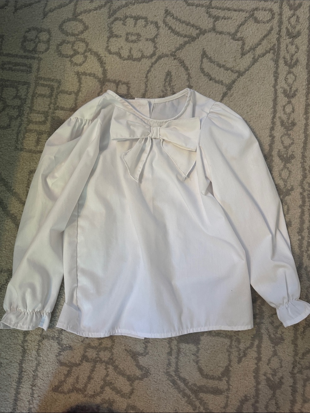 Beaufort Bonnet White Long-Sleeve Bow Neck Blouse